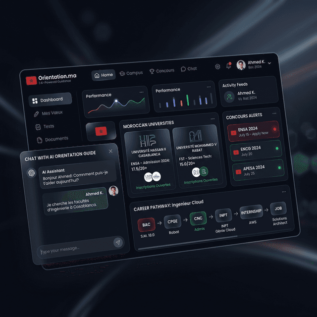 TawjihAI Dashboard – Assistant IA d'orientation